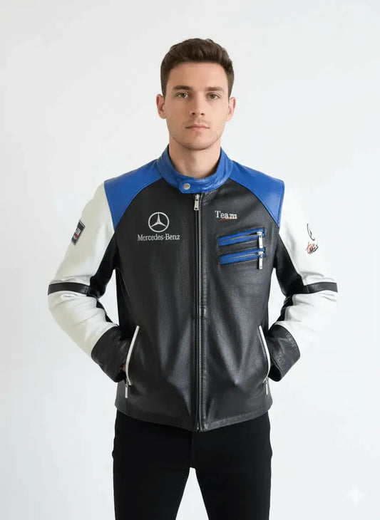 Mercedes Benz Formula 1 Leather Racing Jacket