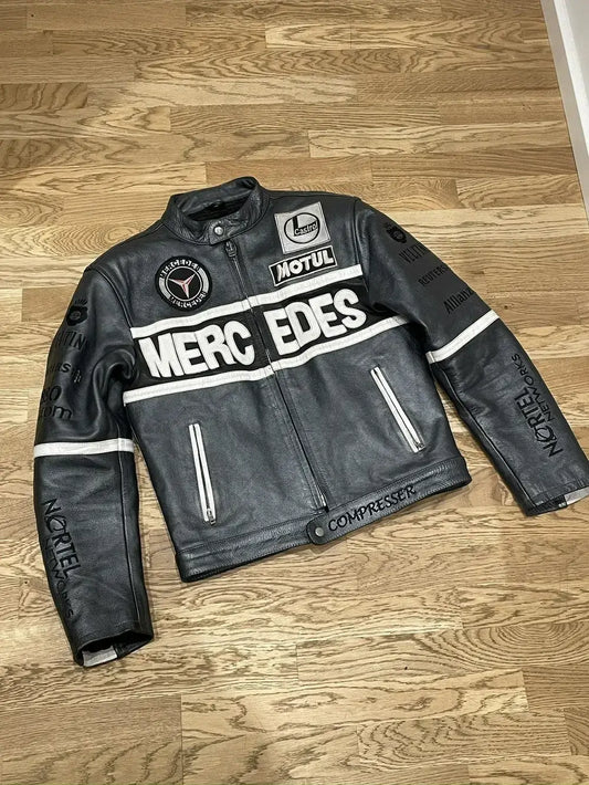 Mercedes F1 Race Leather Outerwear Jacket