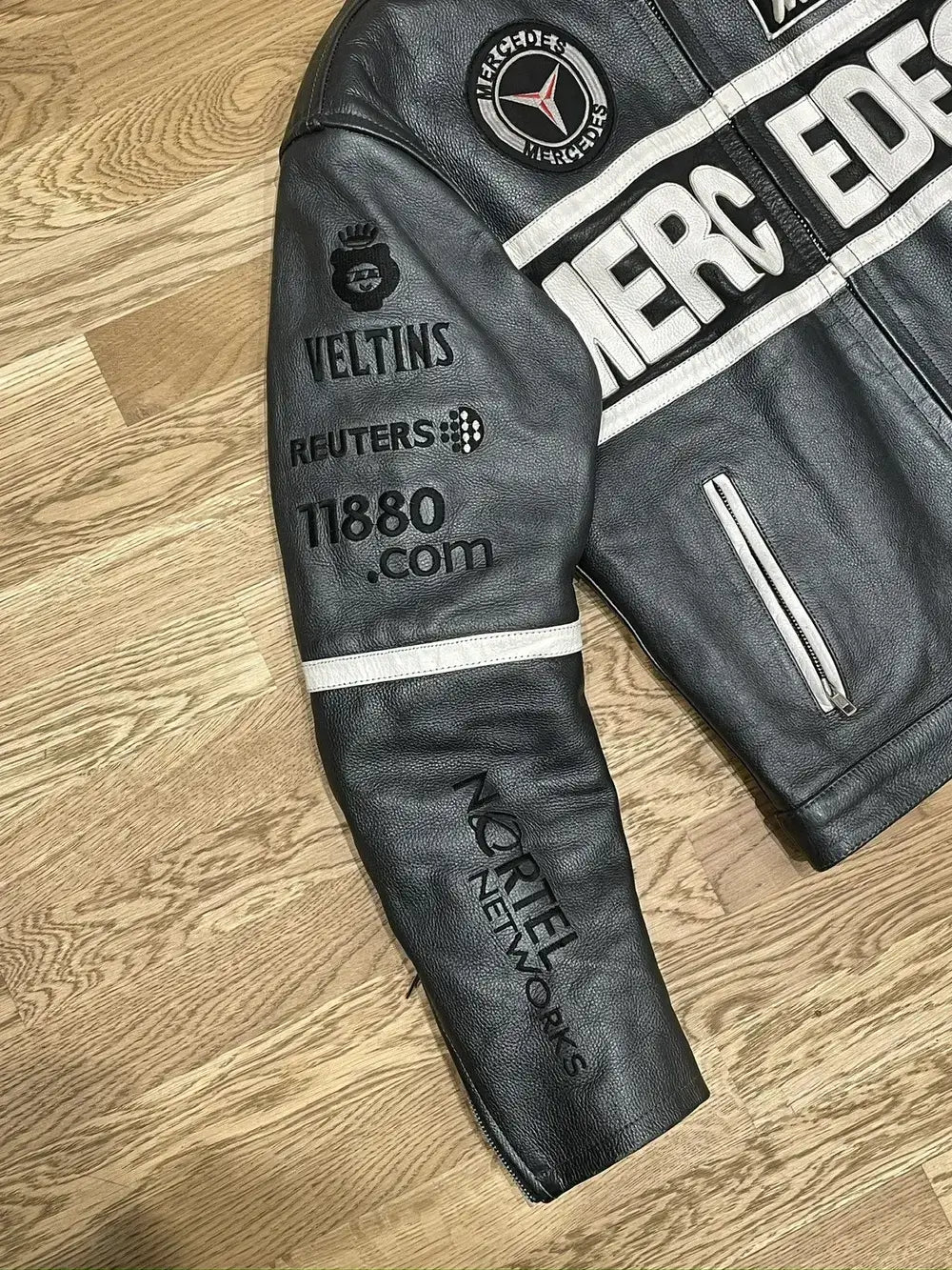 Mercedes F1 Race Leather Outerwear Jacket
