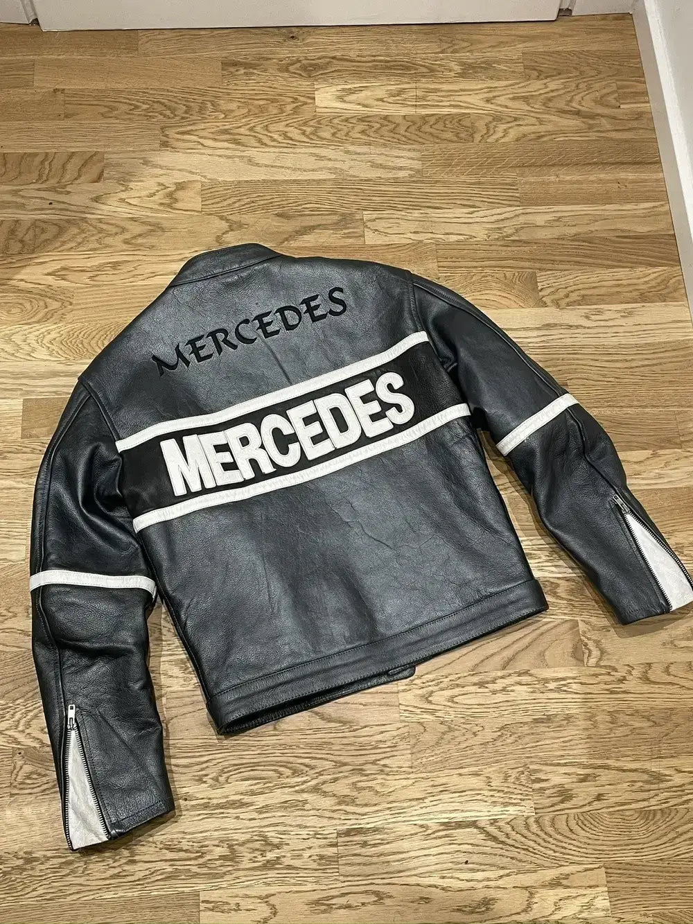 Mercedes F1 Race Leather Outerwear Jacket