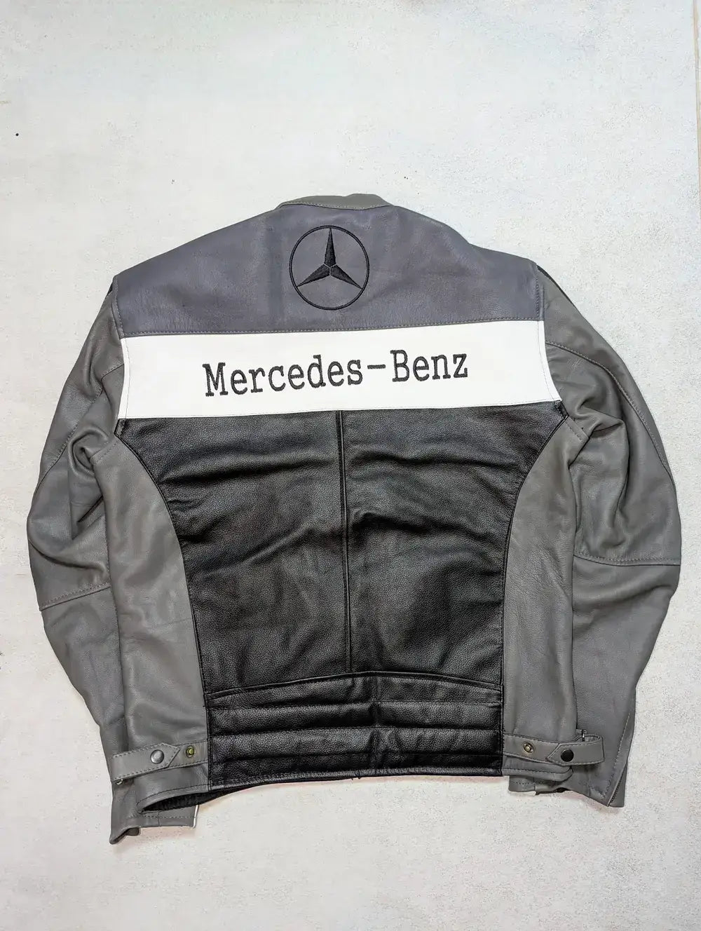Mercedes McLaren F1 Racing Genuine Cowhide Leather Jacket