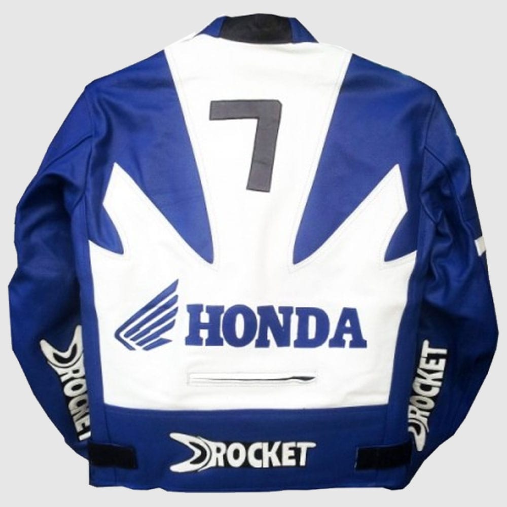 Honda Joe Rocket Blue Motorcycle Leather Jacket