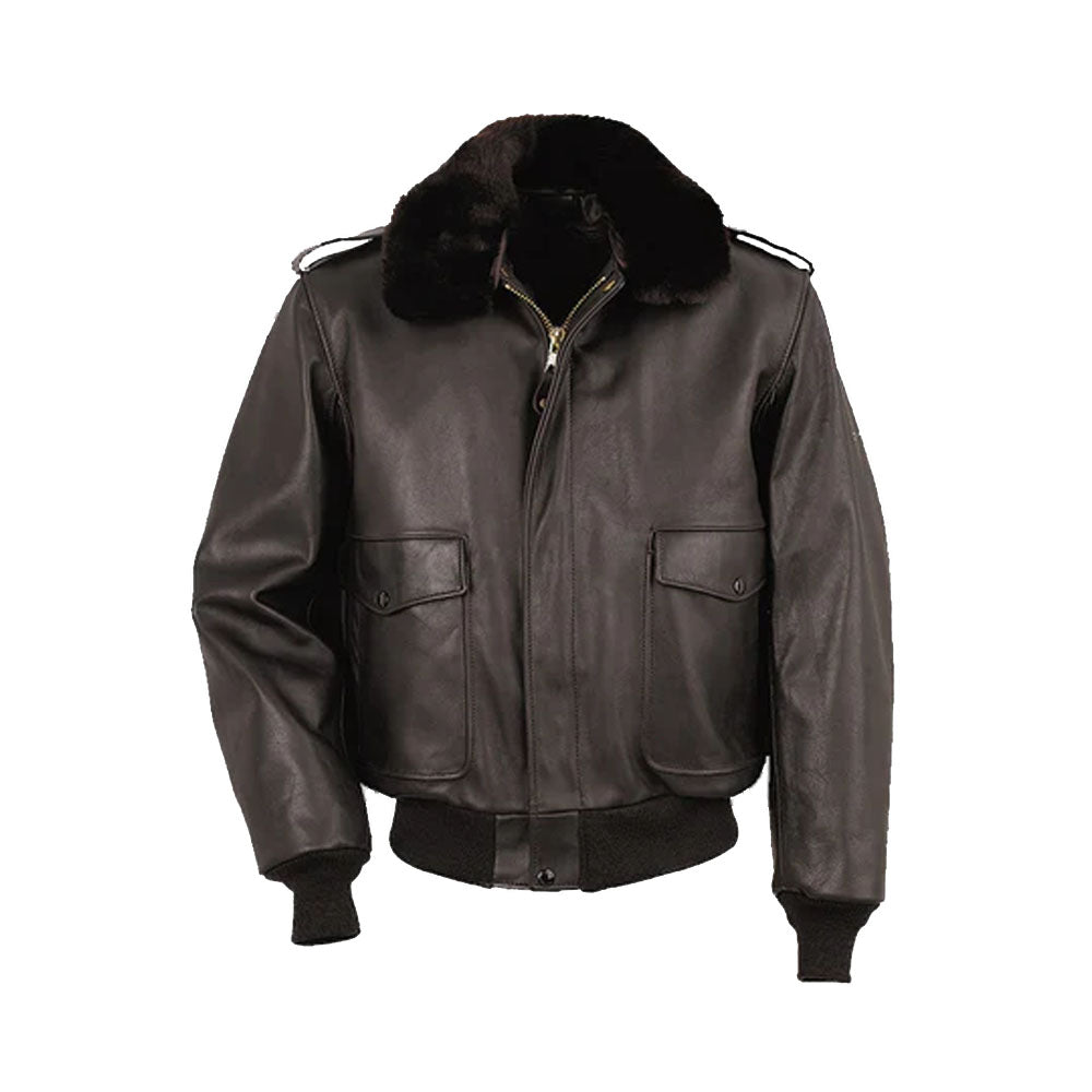 Purchase Best Style Men Brown Flying RAF A2 Cowhide Leather Flight Jacket For Sale