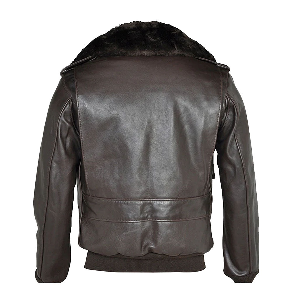 Purchase Best Style Men Brown Flying RAF A2 Cowhide Leather Flight Jacket For Sale