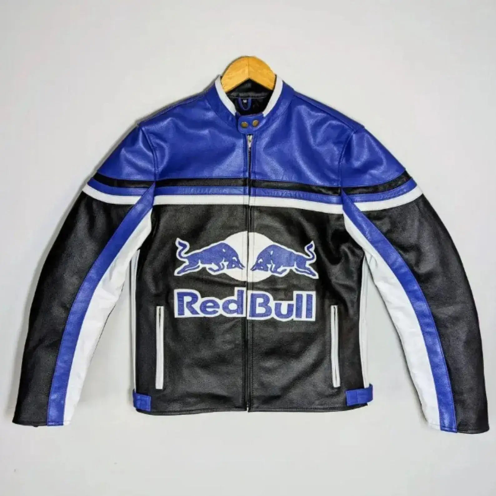 Red Bull Black & Blue Bull Racing Leather Motorcycle Jacket