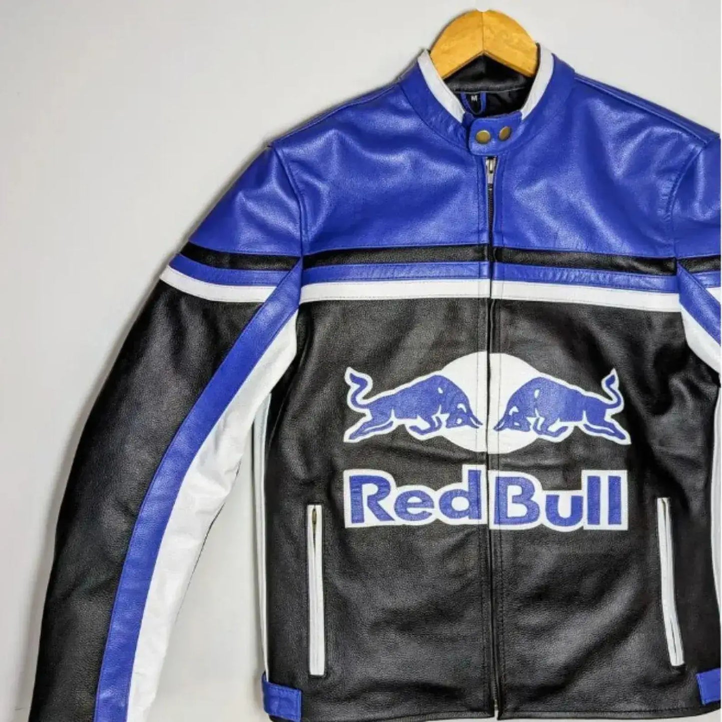 Red Bull Black & Blue Bull Racing Leather Motorcycle Jacket