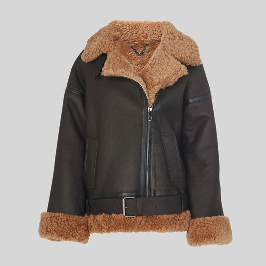 Shearling Brooke Biker Jacket