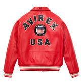 Shop Best Genuine Looking Salvage Red Leather Bomber Jackets