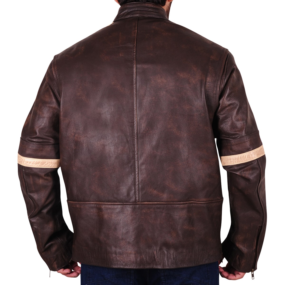 Stylish Brown Distressed Leather Jacket