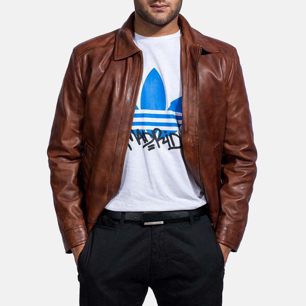 Buy Best Classic Looking Fashion Inferno Brown Leather Jacket