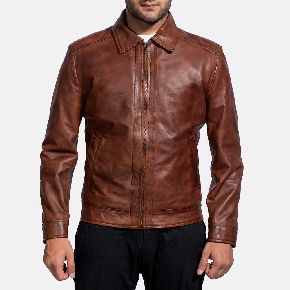 Buy Best Classic Looking Fashion Inferno Brown Leather Jacket