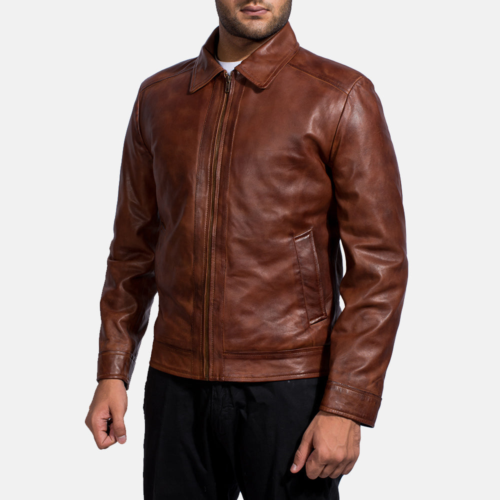 Buy Best Classic Looking Fashion Inferno Brown Leather Jacket