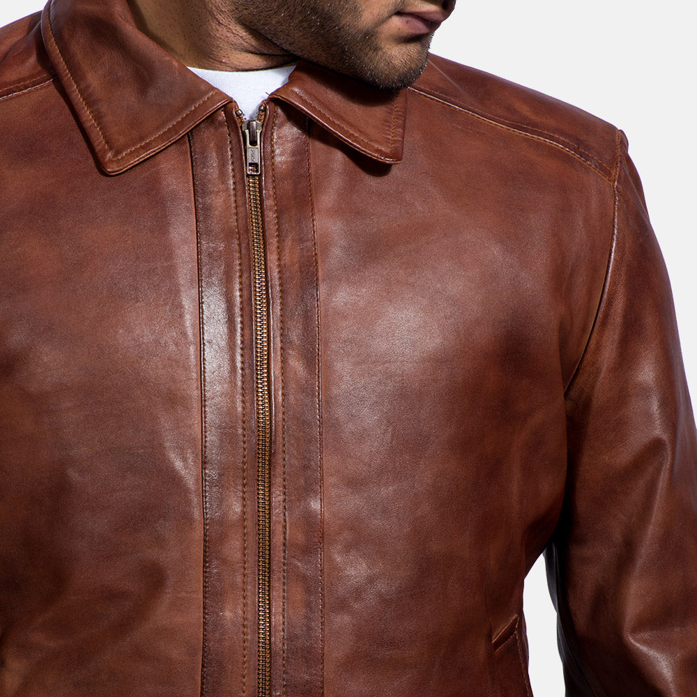 Buy Best Classic Looking Fashion Inferno Brown Leather Jacket