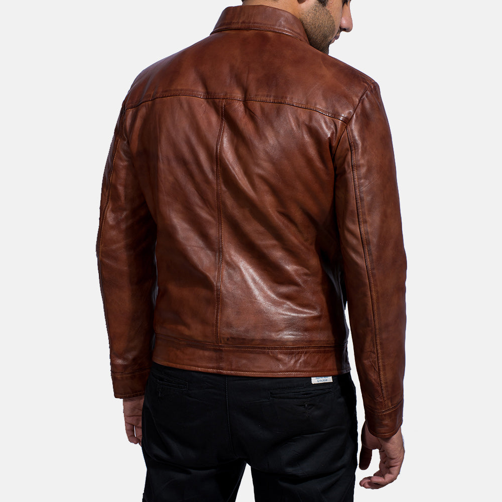 Buy Best Classic Looking Fashion Inferno Brown Leather Jacket