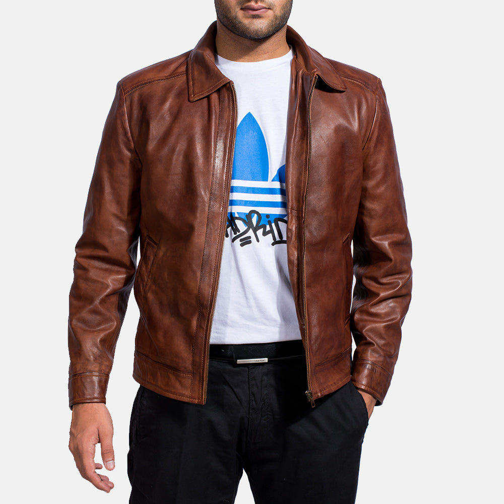 Buy Best Classic Looking Fashion Inferno Brown Leather Jacket