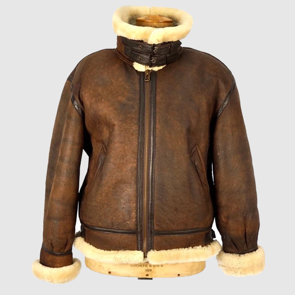 Vintage B3 Sheepskin bomber pilot Leather Jacket