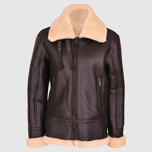 Women B3 Aviator Shearling Leather Jacket