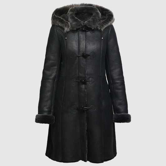 Women Shearling sheepskin Jacket Coat- Oslo