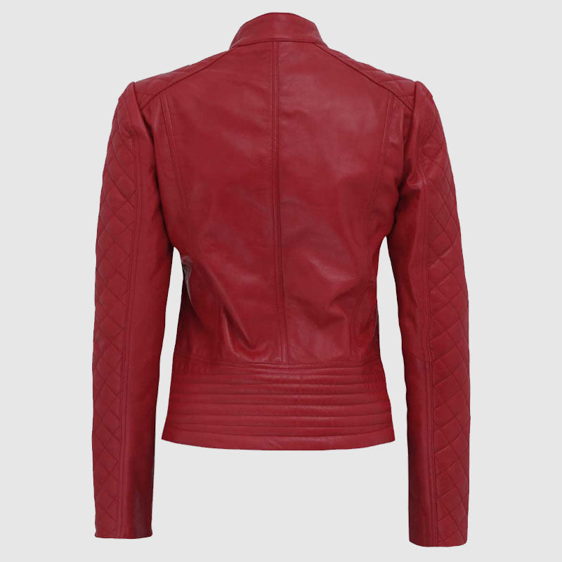 Red Leather Jacket Women