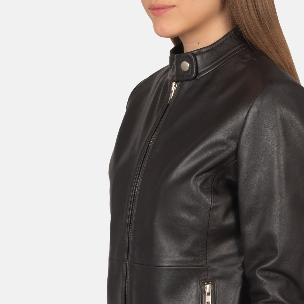 Buy Best Classic Looking Fashion Rave Brown Leather Biker Jacket