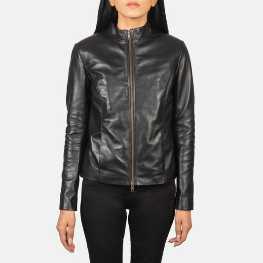 Buy Best Classic Looking Fashion Rumella Black Leather Biker Jacket