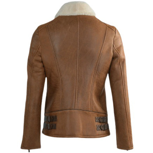 Womens Jane B3 Fur Sheepskin Bomber Jacket