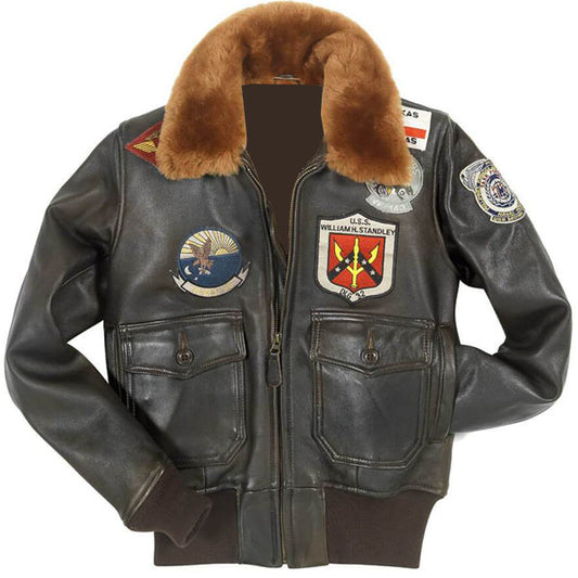 Womens Top Gun Flight Leather Jacket