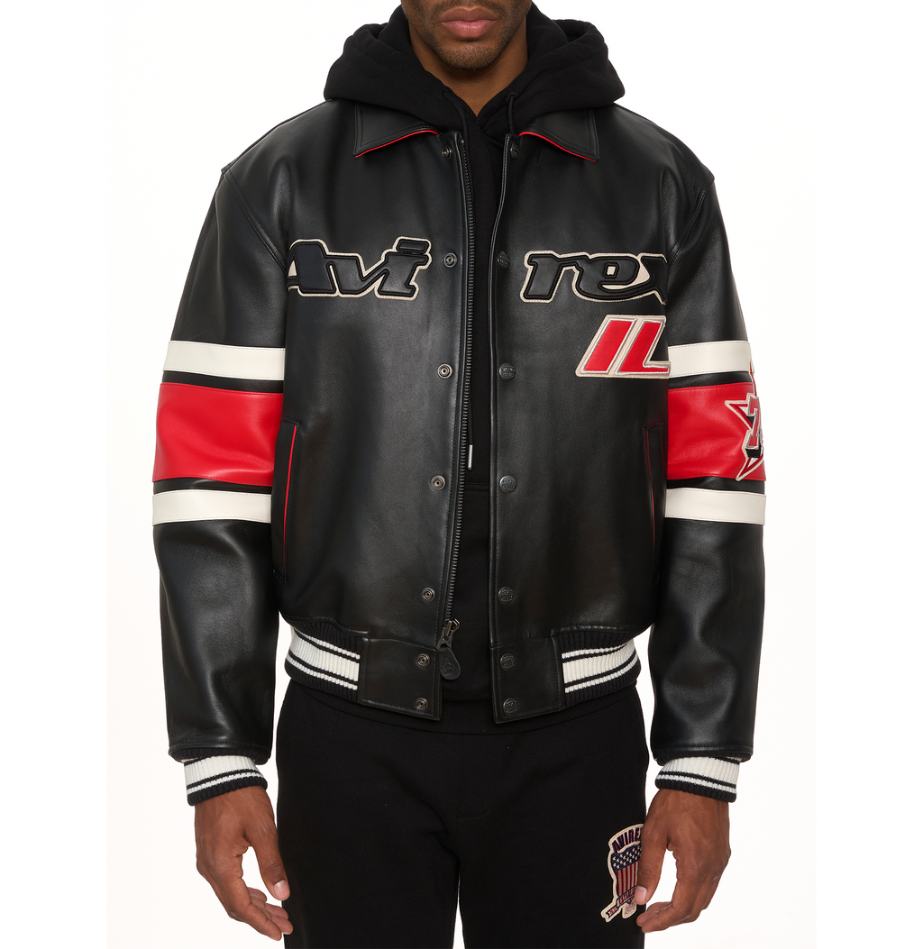 Chicago Black Bomber Jacket