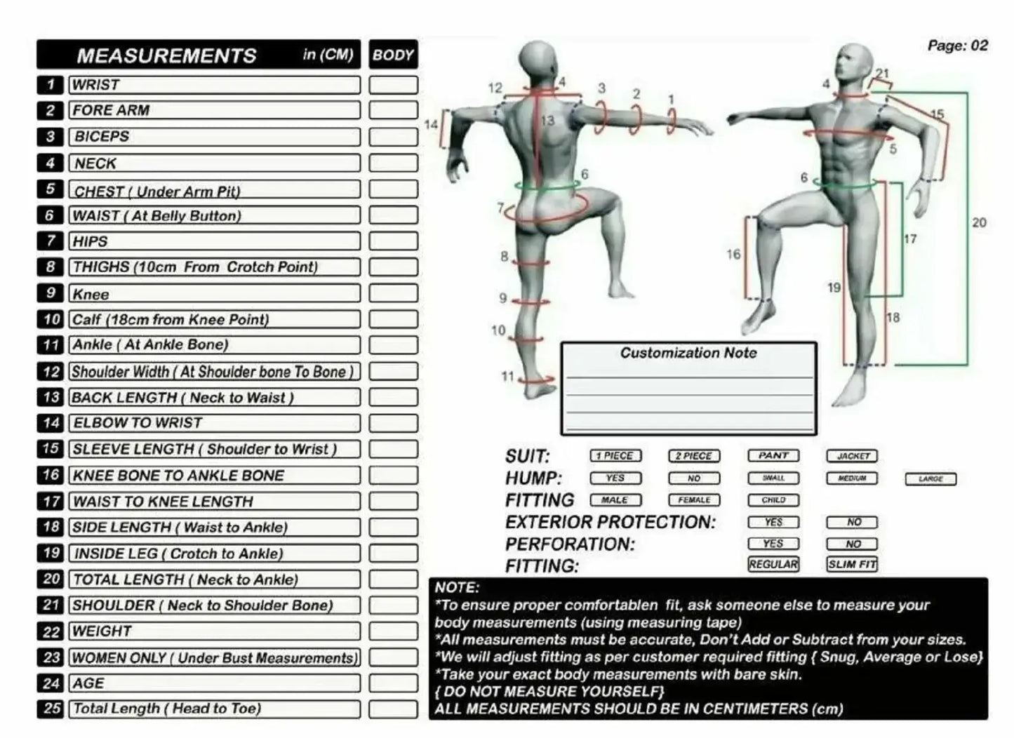 body measurment 