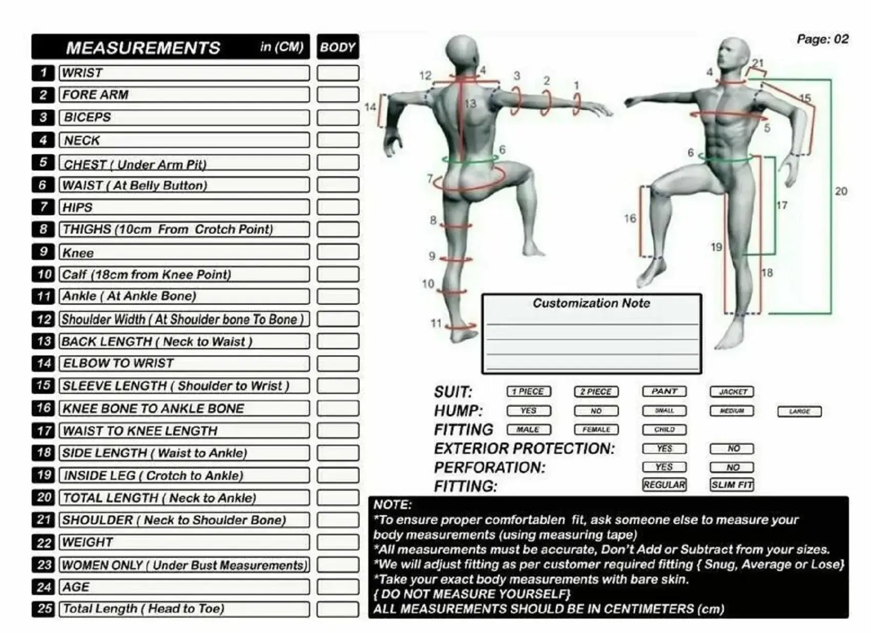 body measurment 