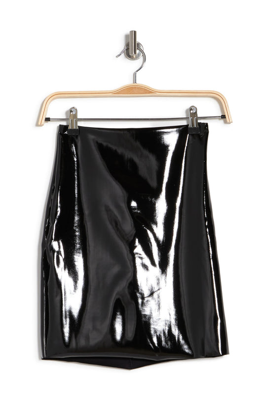 Buy Best Classic Looking Fashion Faux Patent Leather Mini Skirt