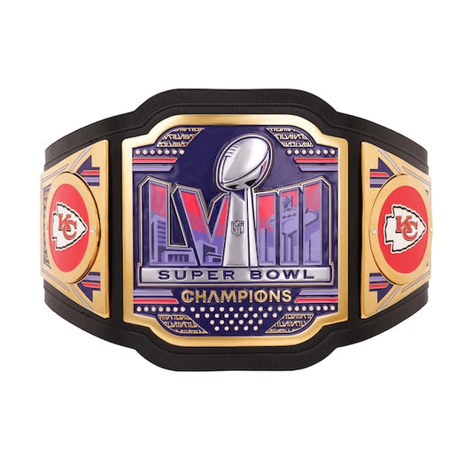 Buy Best Sale Kansas City Chiefs Super Bowl LVIII Champions WWE Legacy Title Belt High Quality