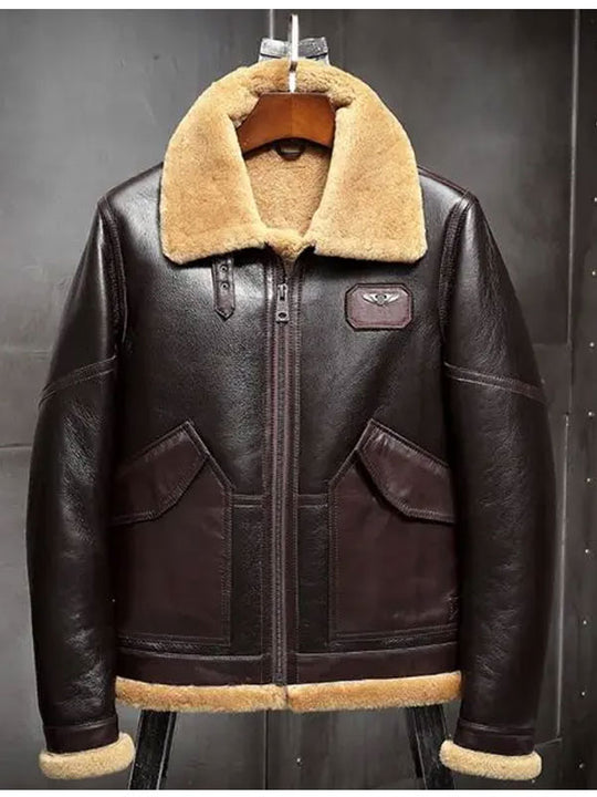 Buy Best price Fashion Leather Jacket Fur Coat Airforce Flight Jacket