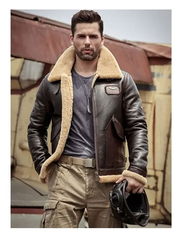 Buy Best price Fashion Leather Jacket Fur Coat Airforce Flight Jacket