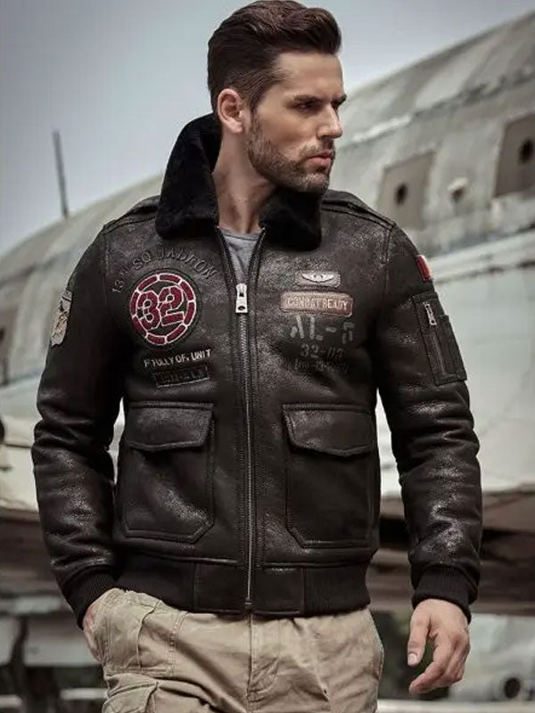 Buy Best Trendy Fashion Mens Airforce Flight Coat Embroidered Jacket