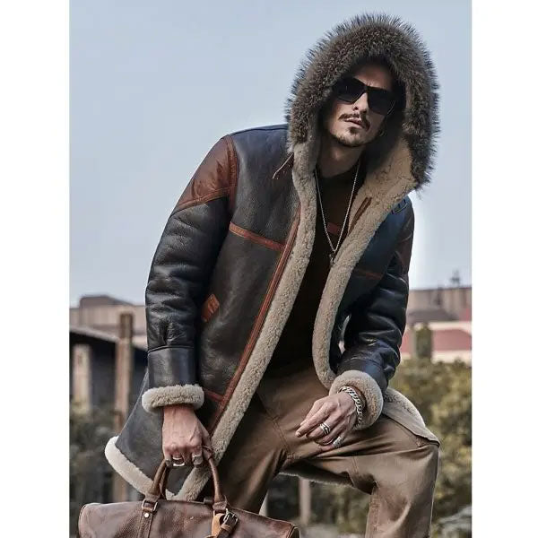 mens shearling coat​