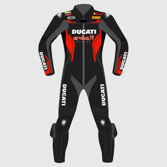 Ducati Corse Motorbike Leather Racing Motorcycle Suit